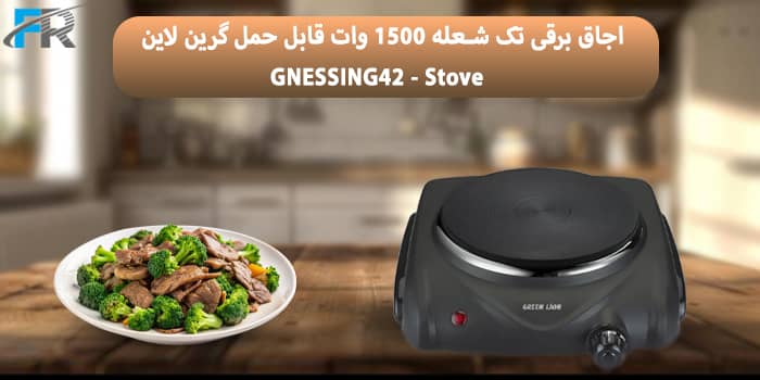 اجاق برقی تک شعله 1500 وات قابل حمل گرین لاین مدل GNESSING42 - Stove