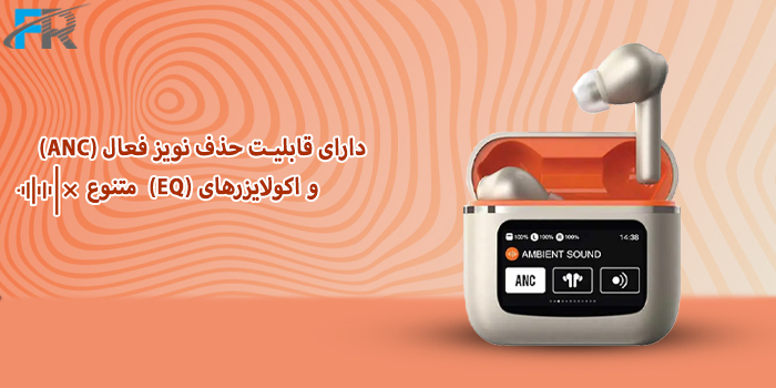 هدست بلوتوث گرین لاین مدل TouchWave ANC LCD Touch Screen دارای قابلیت حذف نویز فعال ANC