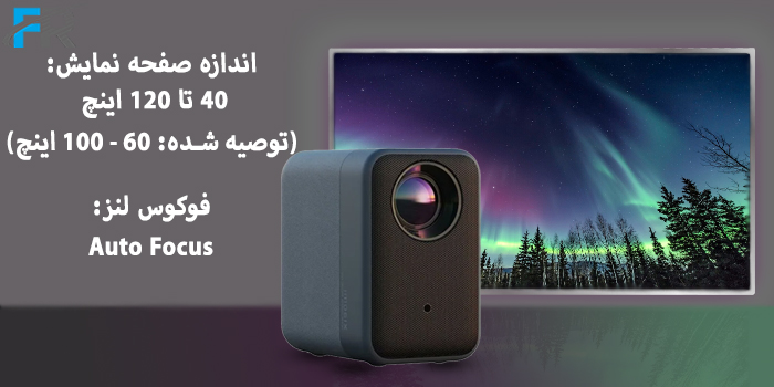 اندازه صفحه نمایش 40 تا 120 اینچ