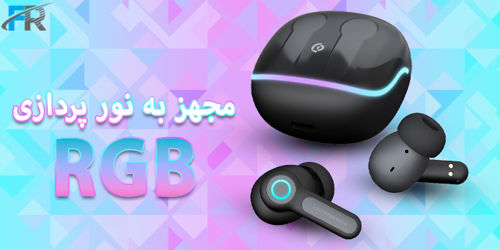 هدست بلوتوث پاورولوژی QUAD ENC RGB مجهز به نورپردازی