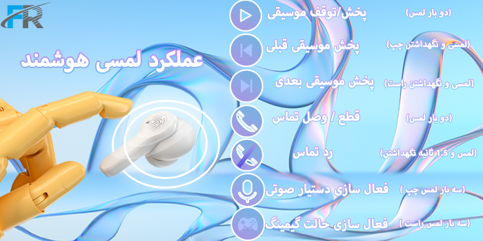 هدست بلوتوث کیو سی وای مدل T13 دارای کنترل پنل لمسی هوشمند