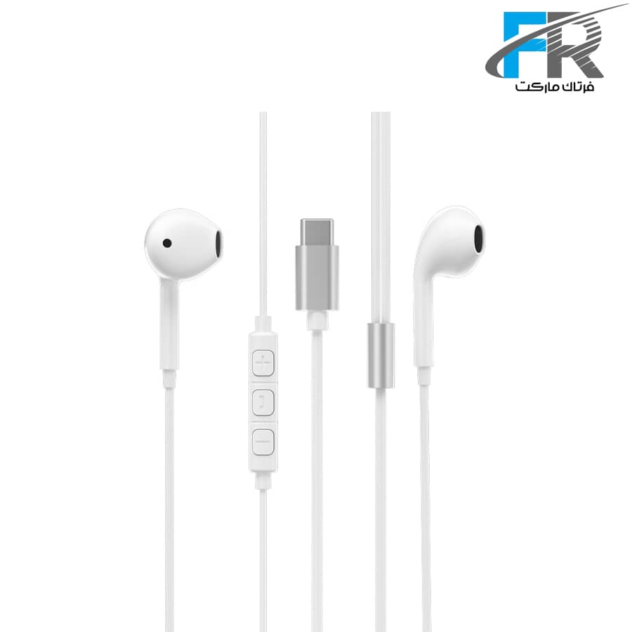 هندزفری استریو پاورولوژی با پورت USB-C و طول 1.2 متر مدل PSTREP