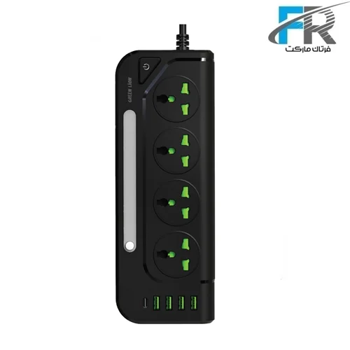 چندراهی و محافظ برق 3000 وات گرین لاین مدل GNGS100PS - GS-100