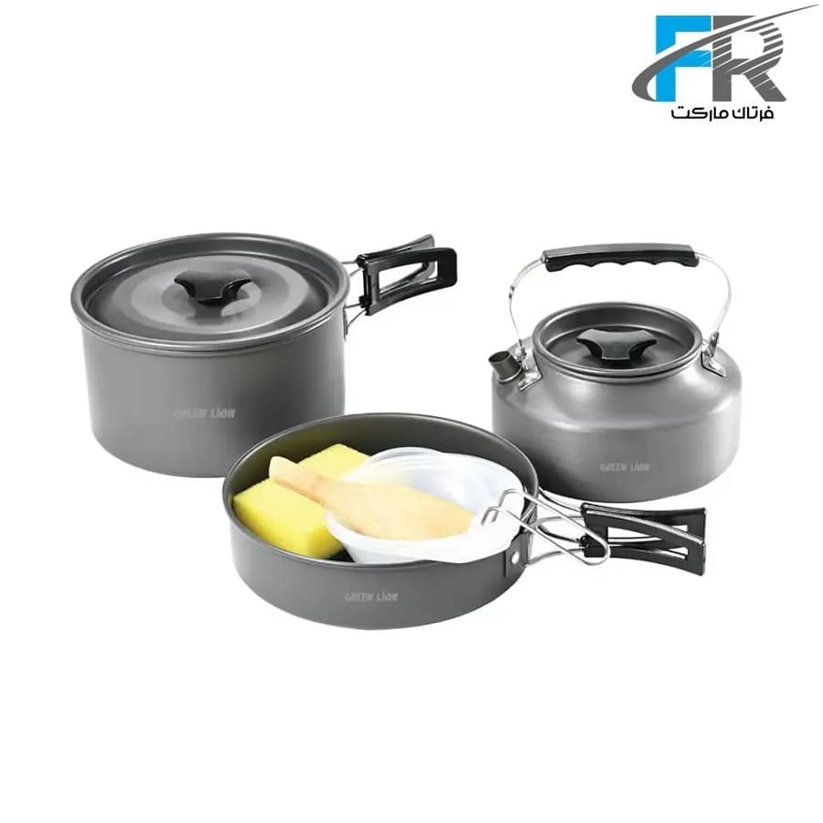 مجموعه ظروف پخت و پز کمپینگ گرین لاین مدل GN7N1COOK - 7 IN 1