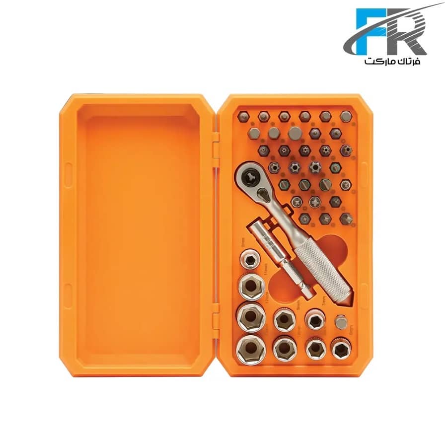 مجموعه پیچ گوشتی و آچار بُکس 42 تکه گرین لاین مدل GN42N1RSKT - 42-IN-1