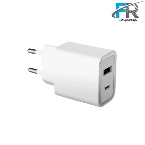 شارژر دیواری فورس مدل FPLICS2AC37WPDW USB-C & USB-A با توان 37 وات