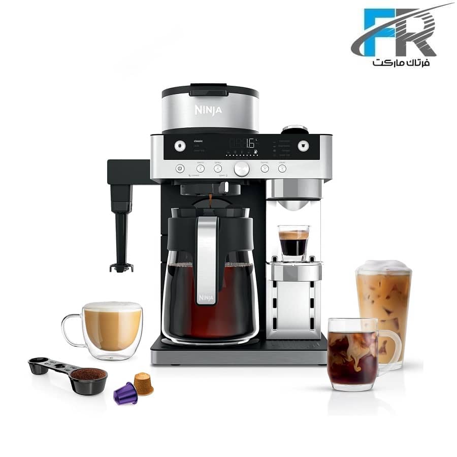 دستگاه قهوه‌ساز نینجا مدل PRESTIGE SYSTEME DUALBREW CFN802EU با قابلیت تهیه قهوه فیلتری و کپسولی