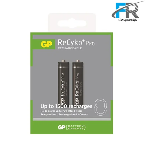 باتری نیم قلمی قابل شارژ 800 میلی آمپر GP مدل ReCyko+ Pro