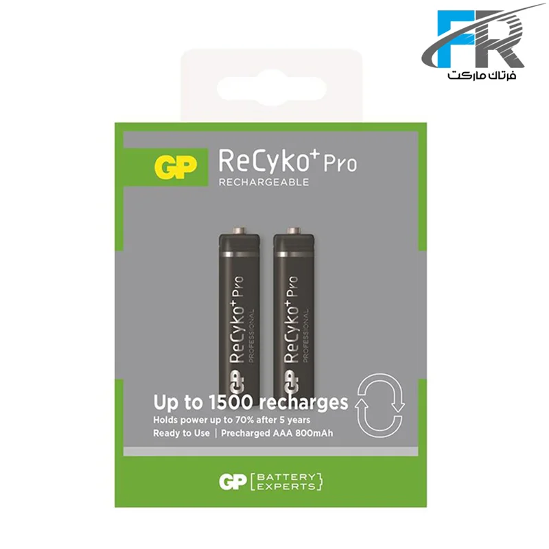 باتری نیم قلمی قابل شارژ 800 میلی آمپر GP مدل ReCyko+ Pro